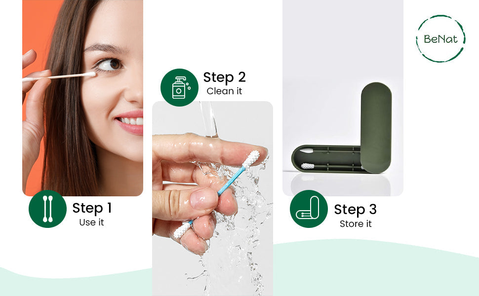 Reusable Silicone Cotton Swab