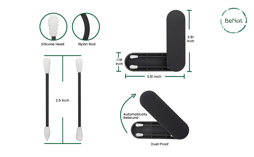Reusable Silicone Cotton Swab