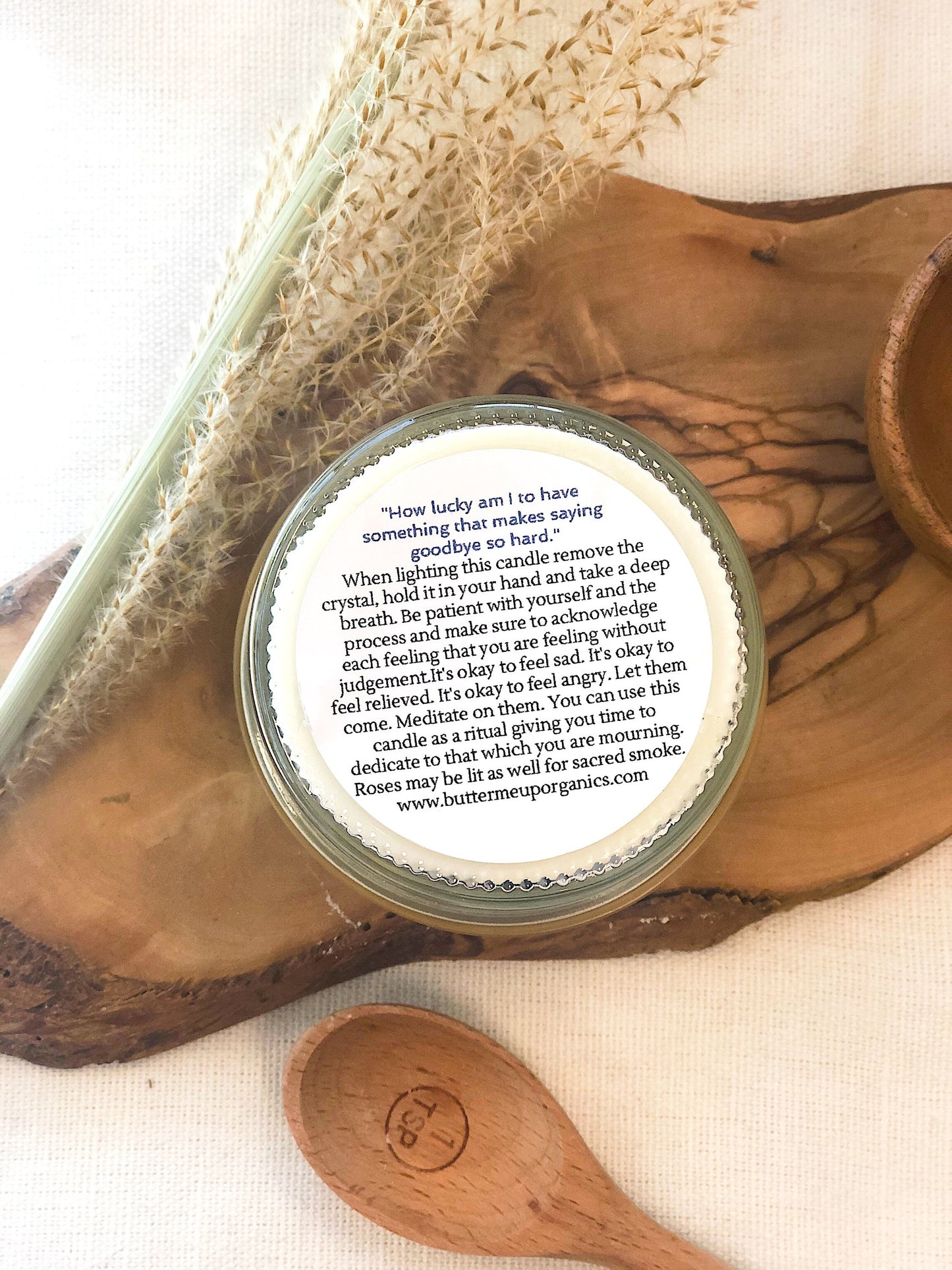 Grief Candle / Intention Candle / Essential Oil Candle