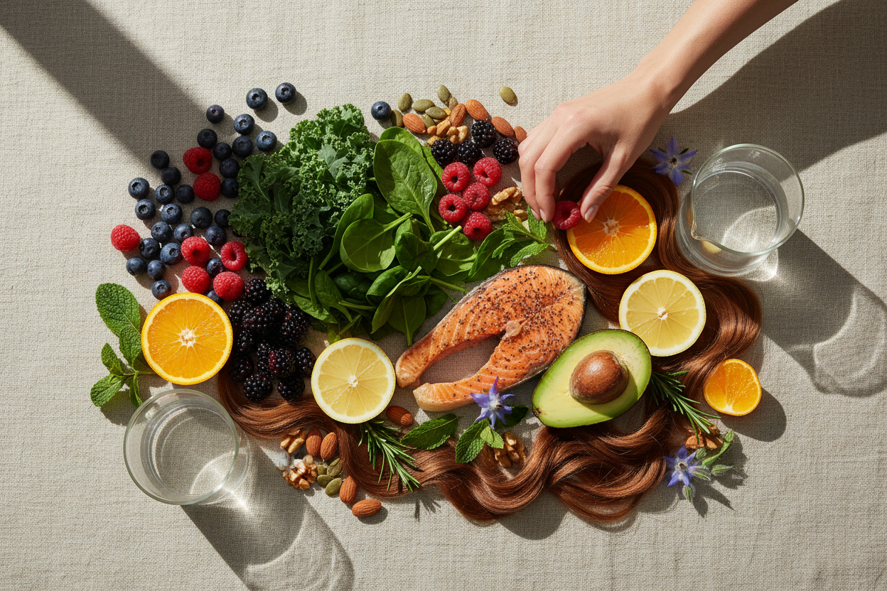 How Diet Affects Skin and Hair Health: What You Eat Shows on Your Skin