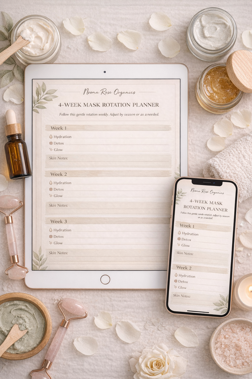 4-Week Mask Rotation Planner