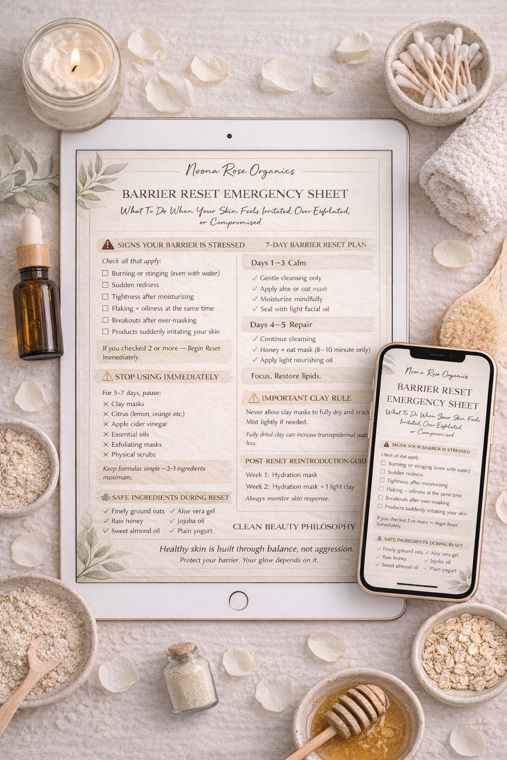 Skin Barrier Reset Emergency Sheet