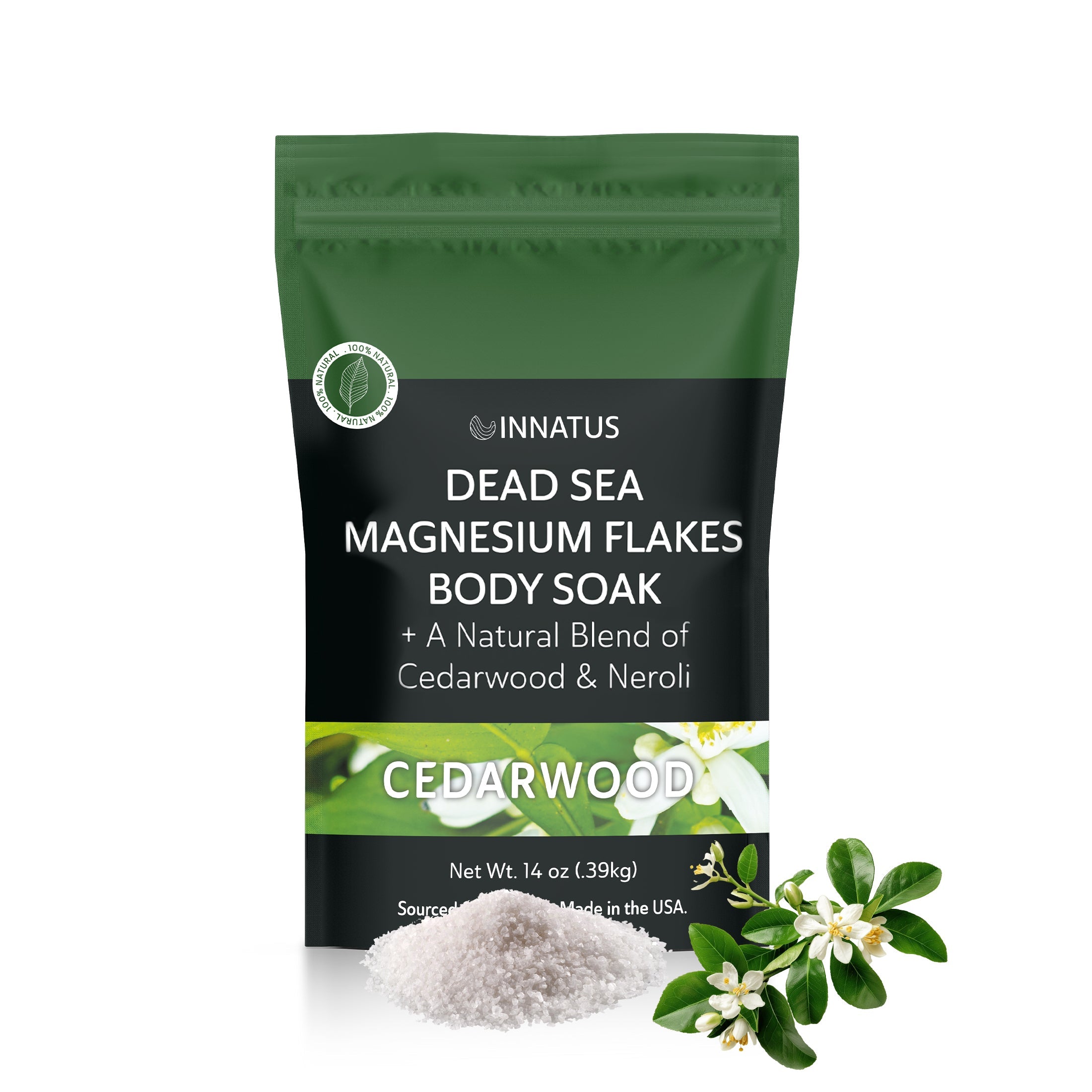Pure Dead sea Magnesium Flakes Restful Cedarwood Soak