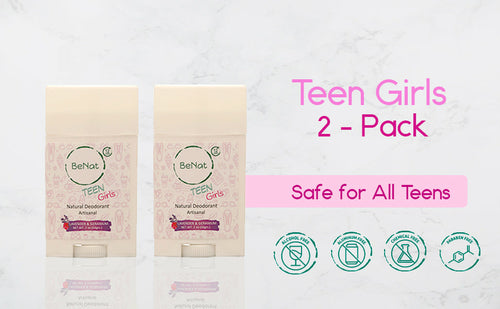 2-Pack all-Natural Deodorants for Kids & Teens