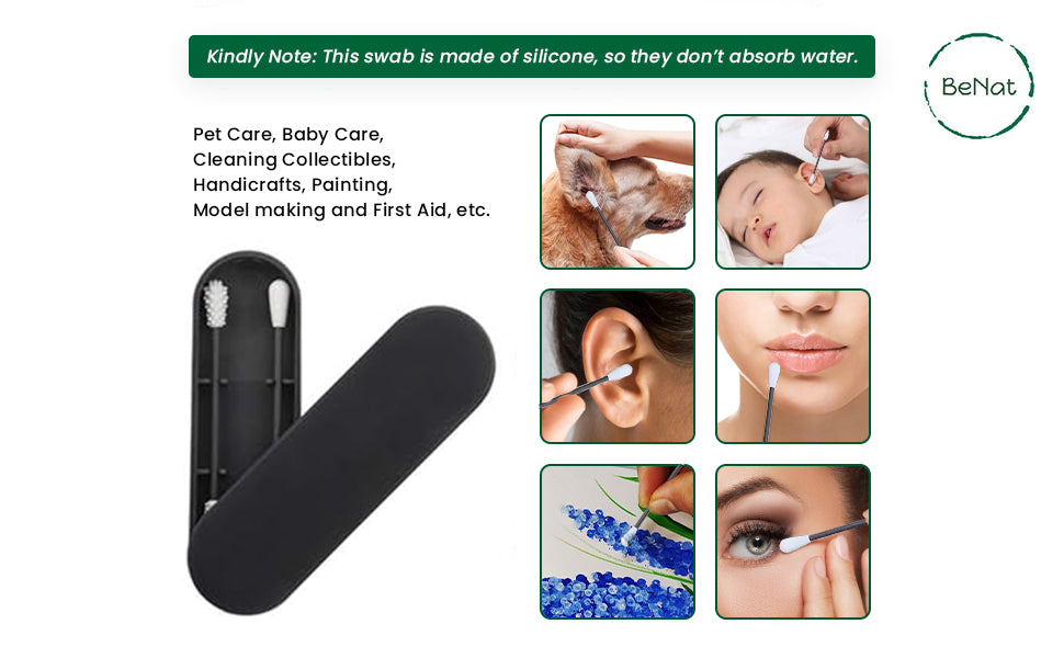 Reusable Silicone Cotton Swab