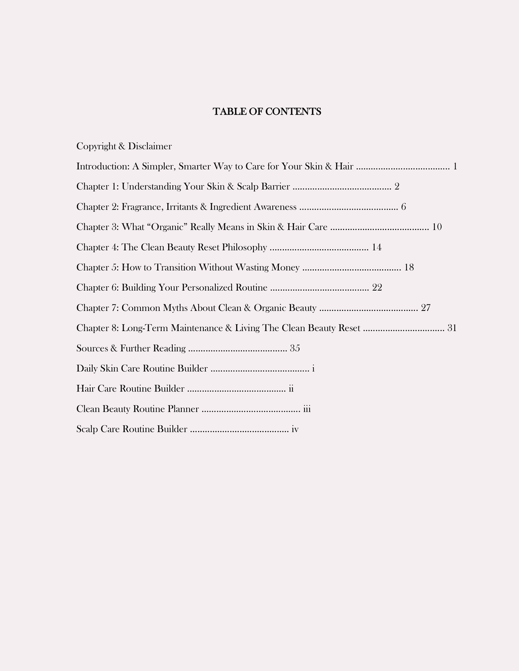 The Clean Beauty Reset + Routine Builders