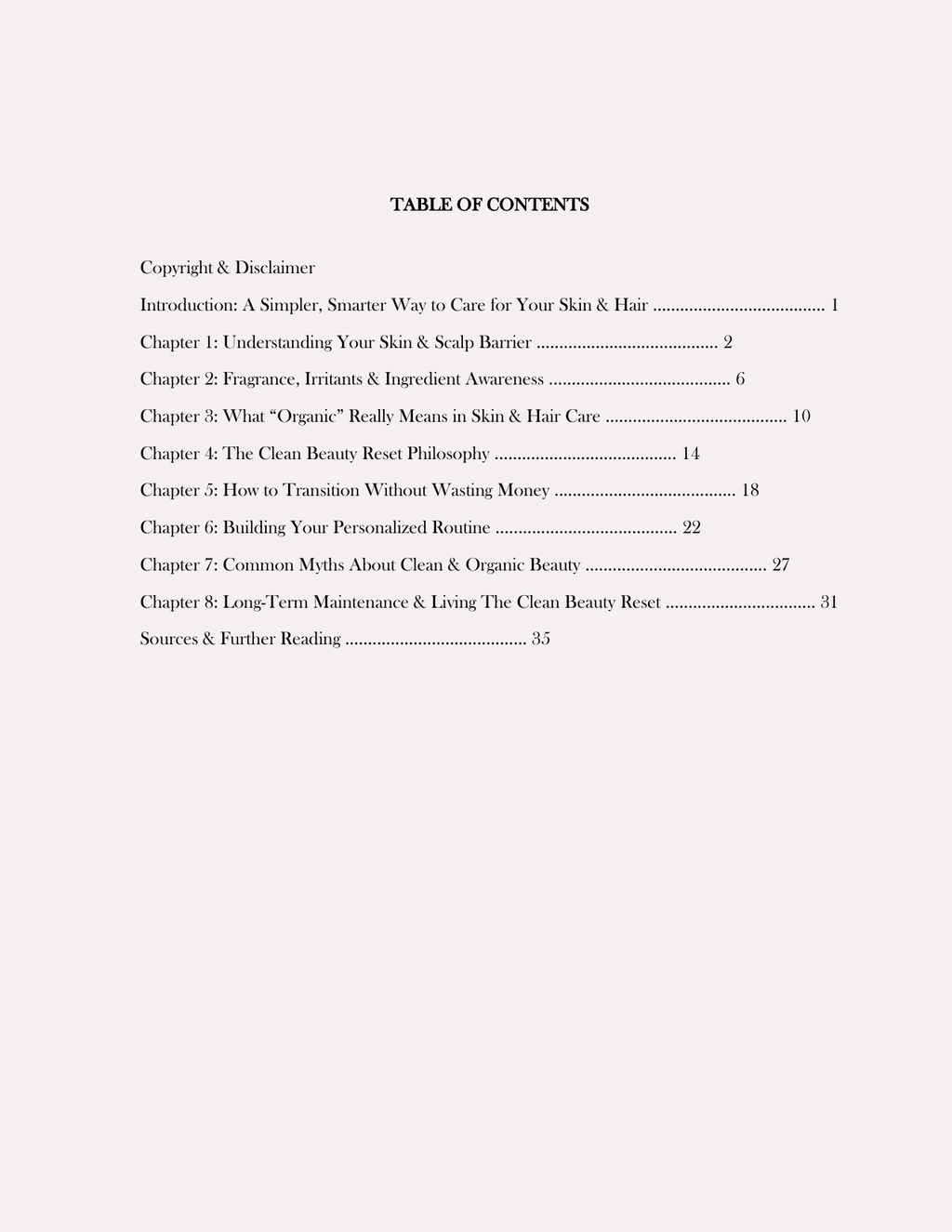 The Clean Beauty Reset