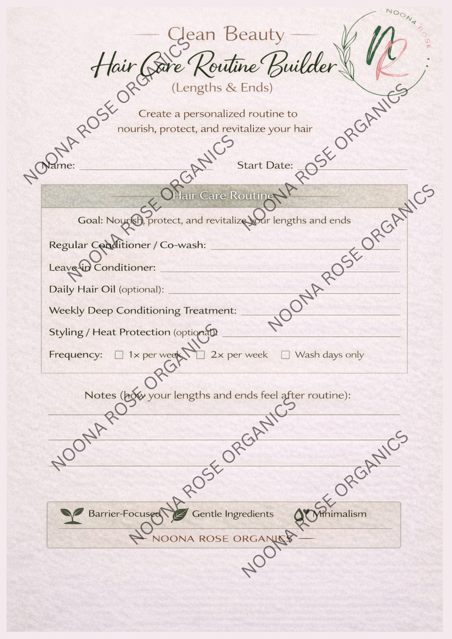 Hair Care Routine Builder (Lengths & Ends)