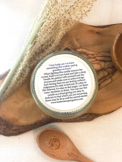 Grief Candle / Intention Candle / Essential Oil Candle